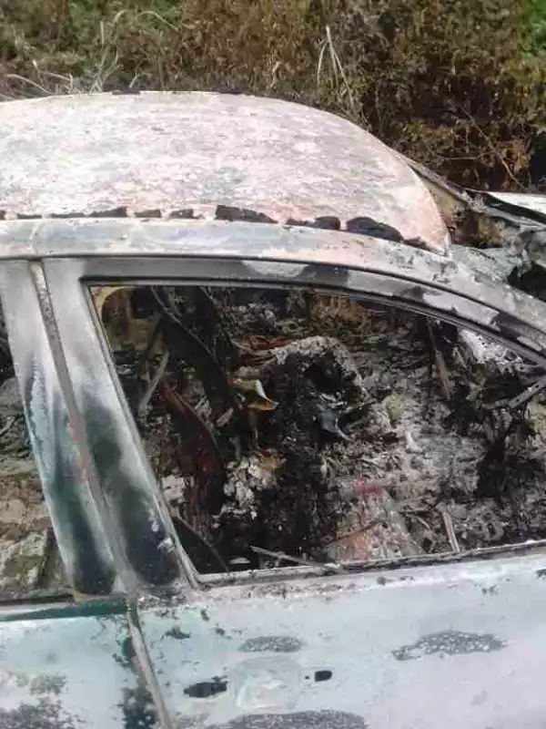 Ogun Traditional Ruler Assassinated & Burnt With His Car [Disturbing Photos]